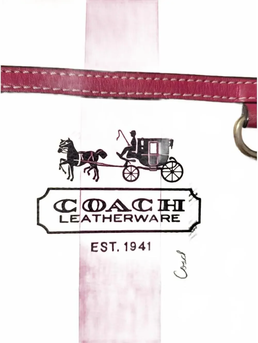 Coach Heritage Plaid Crossbody Bag with Pink Varsity Stripe Trim